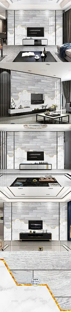 花纹图案-北欧轻奢六边形几何大理石纹白电视花纹图案家居数码图案