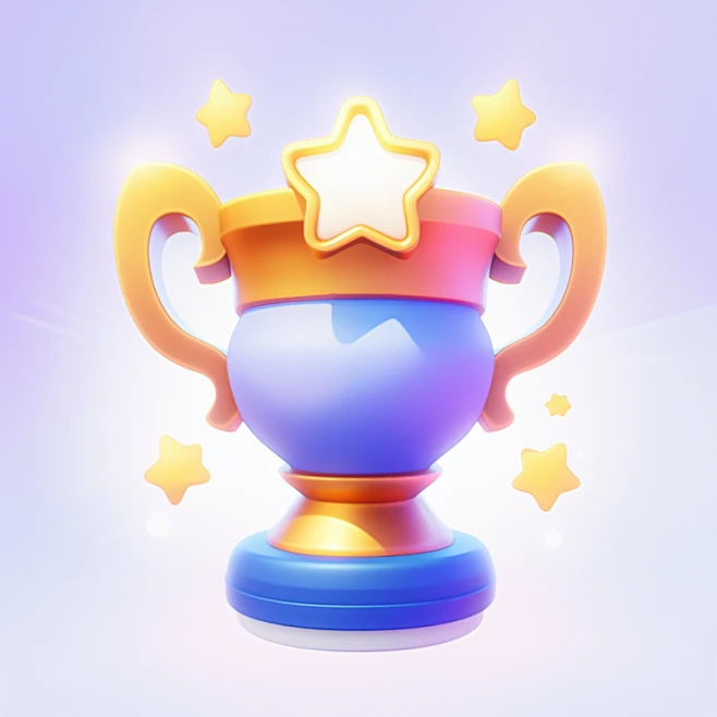 A trophy 3D icon, ca...