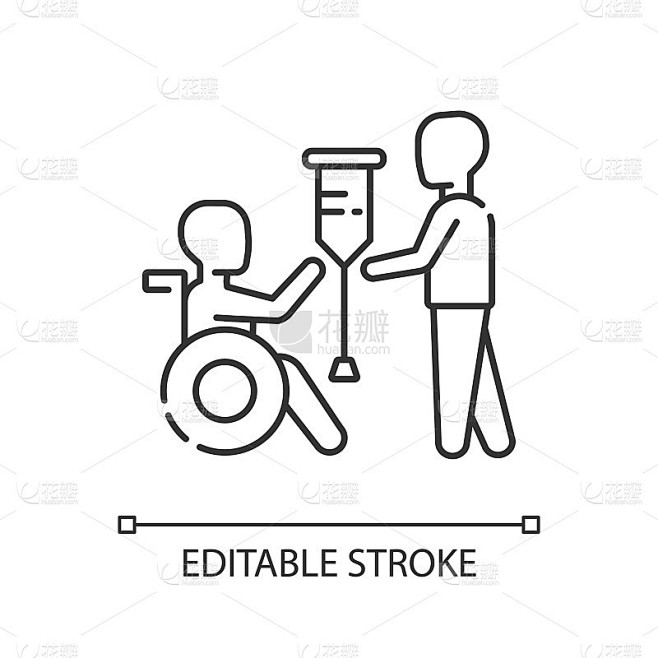 康复服务线形图标