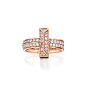 Bague en diamants large T1 Tiffany T en or rose 18 carats. | Tiffany & Co.