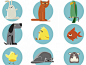 Cute animals vector illustration : Free download: http://www.1001freedownloads.com/free-vector/set-of-vector-illustrated-animals-for-free-design-2