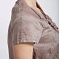 【less夏款4.5折】胸前双层装饰 后背不对称设计 短袖上衣2251021 原创 新款 2013