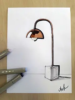 灯具设计手绘，概念草图手绘，思维散发#手绘教学# ​​​​