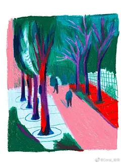 Beya Rebaï的油画棒世界。
这大概就是有限色彩的万般可能
画家个站：www.beyarebai.com
#插画##谜瑚的小分享# ​​​​