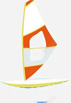 手绘黄色夏季冲浪高清素材 页面网页 平面电商 创意素材 png素材