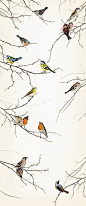 Birds Wallpaper Murals - Wall Coverings | Wallpaper Borders from enVogue wall coverings