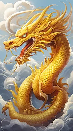 中国龙素材AI图数字艺术图