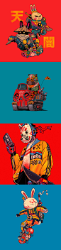 animal characters Cyberpunk Gaming japan Japanese Aesthetic katana neotokyo Retro skateboarding