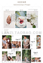 最新高端婚纱照影楼写真模版外拍简约相册排版PSD模板设计素材-淘宝网