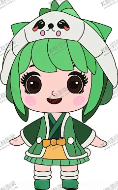 端午动漫人物 【酷图网】端午,矢量图,手绘,动漫,卡通