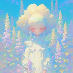 原创洛可可浪漫花海棉花糖女孩6