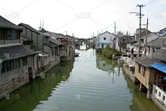 瀑布,船,国内著名景点,朱家角,过去,观光船,密封食品,水道,水面,著名景点