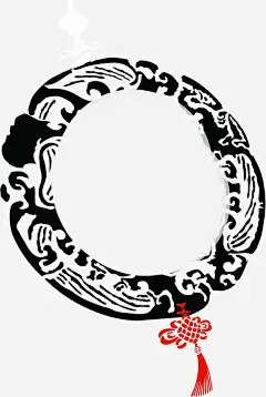 中秋节黑色手绘花纹包装高清素材 页面网页 平面电商 创意素材 png素材