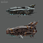 Another design for The Shipment short film. These are for the "Slave Ship" seen in the film. It's gone through a few iterations from industrial-like to something more scavenger vibe of the final. #conceptart #spaceship #vehicledesign #conceptart