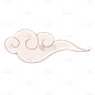 中式圣诞节创意插画贴纸-云朵