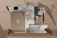 品牌VI设计名片信纸信封办公用品样机光影场景展示效果 Stationery Mockup Template - 嗨酷Hiicoo-专注海外高品质设计素材-做设计上嗨酷