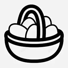 篮子蛋鸡蛋柳条图标 免费下载 页面网页 平面电商 创意素材