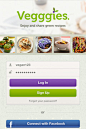 Vegggies美食app登录界面设计