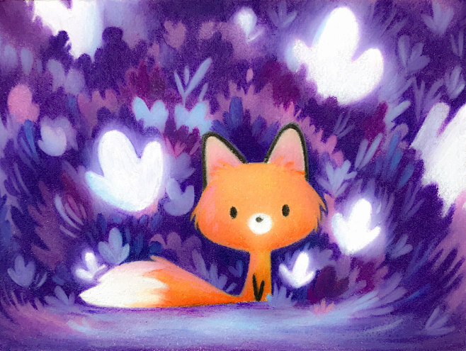 Little fox in the ni...