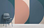 Distinctive and arresting, the Jacobsen Retro Geometric Wall Mural tastefully engages modern materials to enhance a mid-century modern design. A bold wallpaper print displaying contrasting hues of light and dark colours to inspire an almost 3-dimensional 
