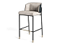 High upholstered fabric stool V242 | Stool by Aston Martin