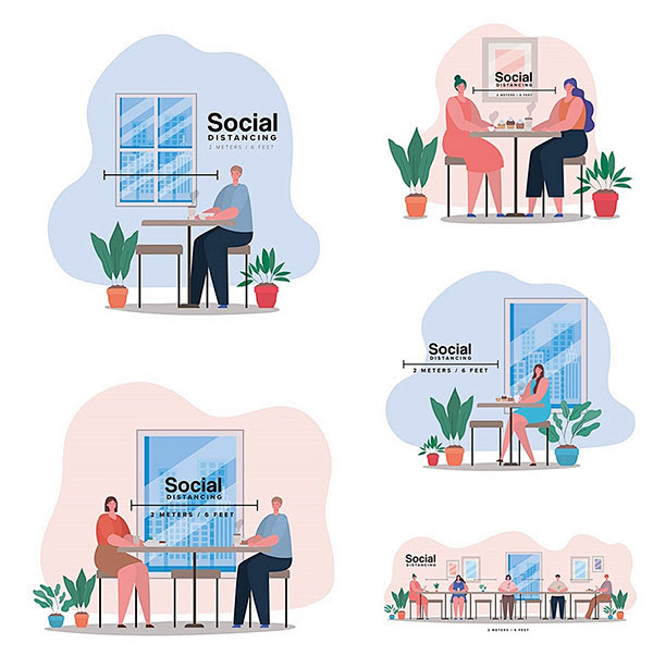 12:14:39保持社交距离插画创造师丨mg笔小佳丨创造师同采自sccnn