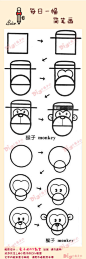 【猴子的2种画法】喜欢吗？在笔记本上，添上2只！