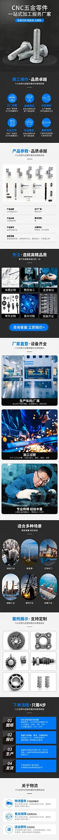 五金机械零配件螺丝详情页