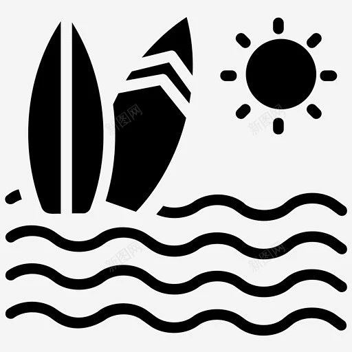 蓝精灵冲浪冲浪板冲浪图标 设计图片 免费下载 页面网页 平面电商 创意素材-花瓣网