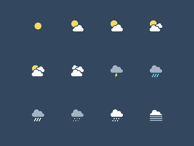 Weather icon set