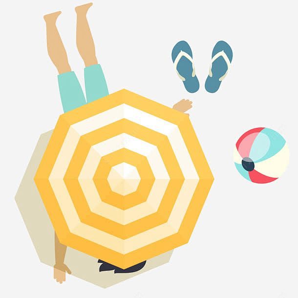 海边度假的人插画矢量图 免抠png 设计...