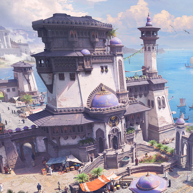 A harbor city
