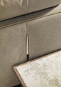 FOLD W 527 Alessandro La Spada - Modular sofa / corner / contemporary / fabric by LONGHI S.p.a. | ArchiExpo : A modular sofa that allows multiple furniture compositions. Characterised - in the leather version only - by an elegant cut in the structure, wit