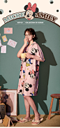 Gukoo/果壳迪士尼米妮睡衣女春夏女士睡衣睡裙翻领可爱家居服夏季-tmall.com天猫