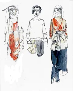 欧美人物穿搭手绘插画 礼服 #搭配##插画# #手绘#  #礼服#