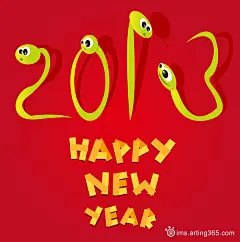 2013卡通蛇贺卡 #采集大赛#