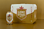 Lone Star Beer高端盾牌星级啤酒产品包装设计案例参考分享欣赏