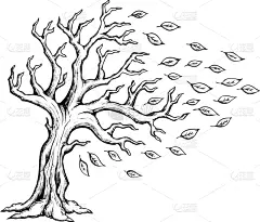 秋天,图像,化妆舞会服,两只动物,分离着色,创造力,自然,季节,概念,树