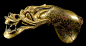 东汉铜鎏金龙头饰，美国大都会艺术博物馆馆藏。应该属于某器物首部，从器型到工艺是绝对的高等级