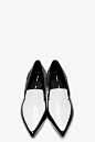 PROENZA SCHOULER Black & white calf-hair metal-trimmed loafers