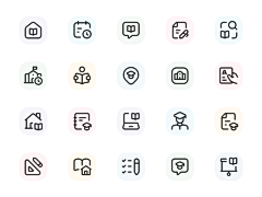 阿软a采集到【UI】图标—线