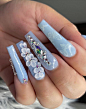 Flower coffin nail art to sparkle your Summer nails 2021! -