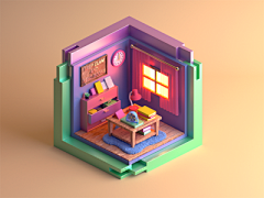 Zoya_Ye采集到风格-isometric 3D