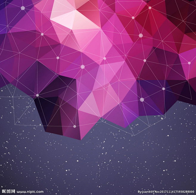 紫色几何形体渐变炫彩科技背景