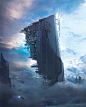 Skyscraper_02, Mieke Hutchins : Updated this painting for the Nuthin But Mech series, Book 4.