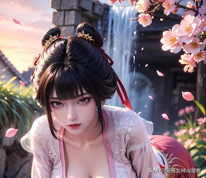 国漫女神ai漫客：玉肌清瘦，罗裳丽质。#...