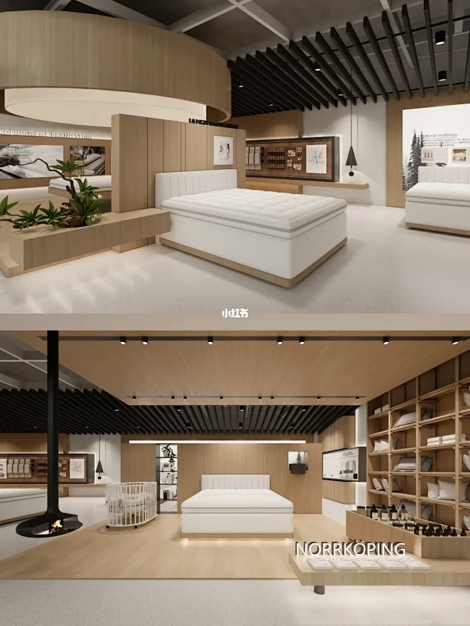 郑州原创案例|原木风展厅设计(附平面)图片_展厅图片素材-花瓣网