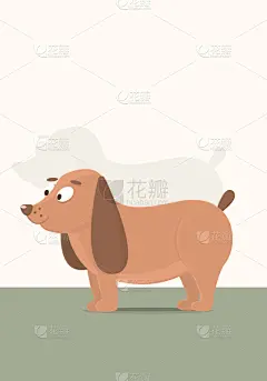 动物,狗,可爱的,矢量,分离着色,色彩鲜艳,网站横幅,纪念品,人物插画,设计