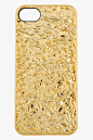 Marc By Marc Jacobs Crinkled Gold Foil Iphone 5 Case: 
