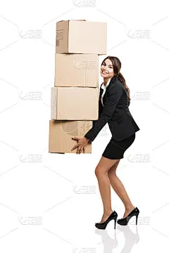 拿着名片盒的女商人